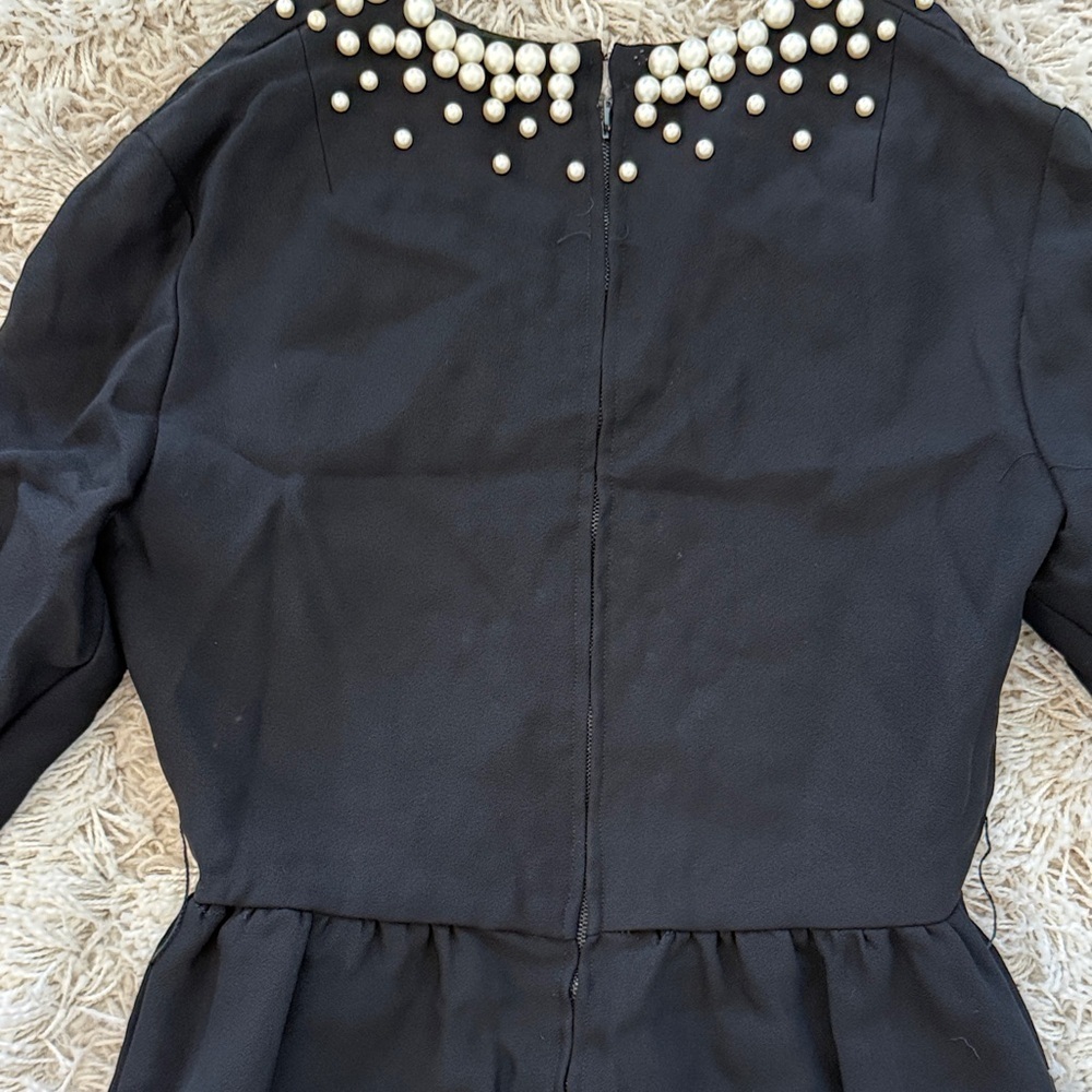 Vintage Romantica by Victor Costa Rare Black Dress with Pearls - Picture 6 of 10